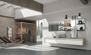 SUITE 03 - Wall-mounted wooden vanity unit with drawers by Gruppo Geromin - view 3
